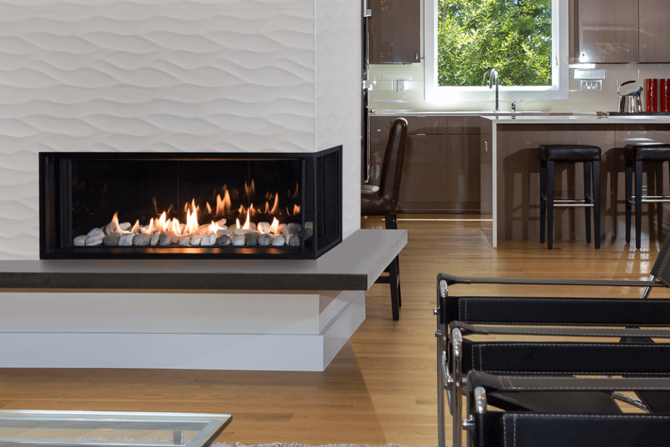 double sided gas fireplace